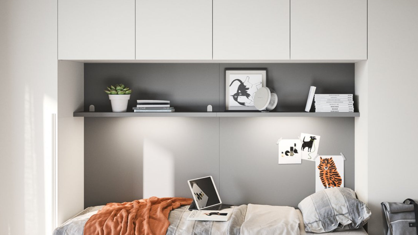 Mensola con supporti arco