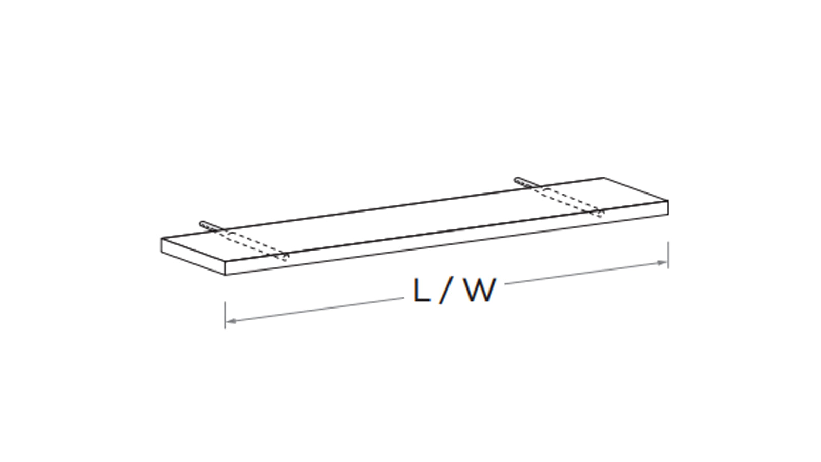 Mensola con supporti freccia