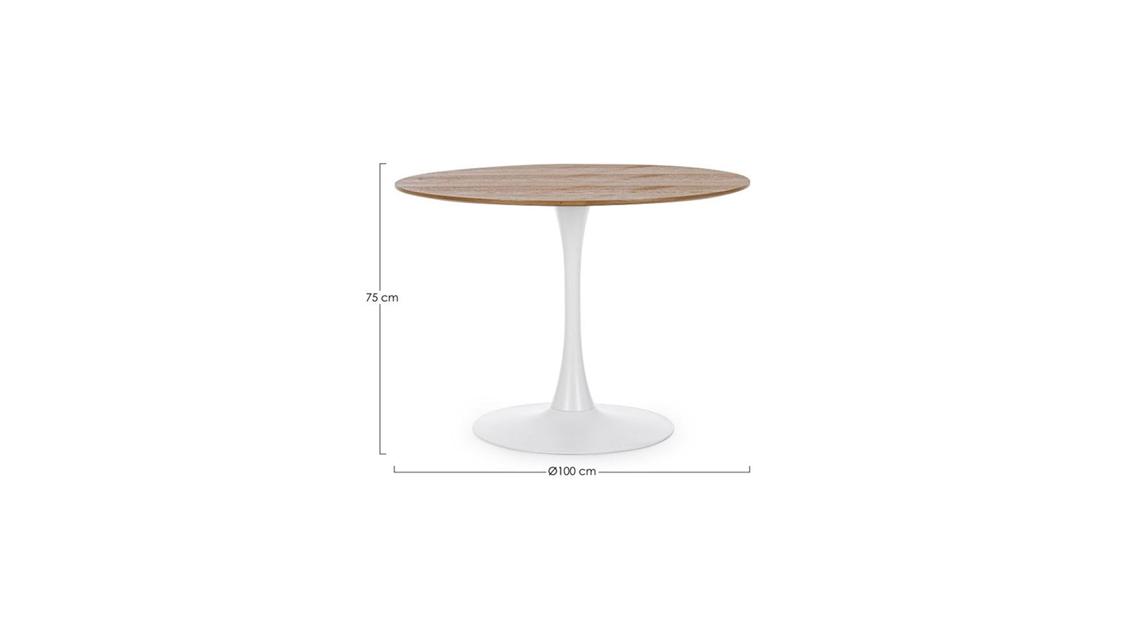 Bloom 100 bianco e legno