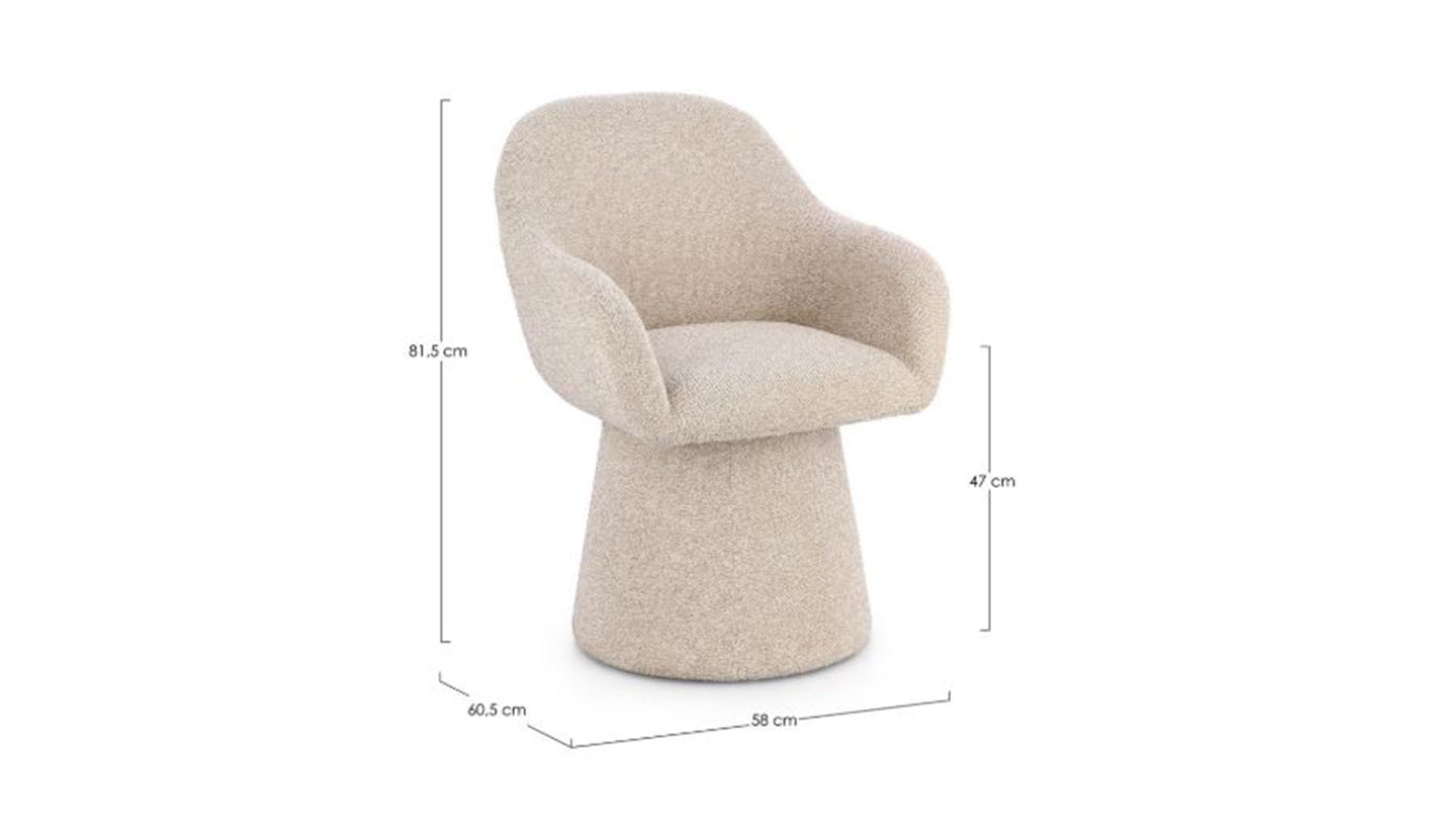 Poltrona girevole antara beige