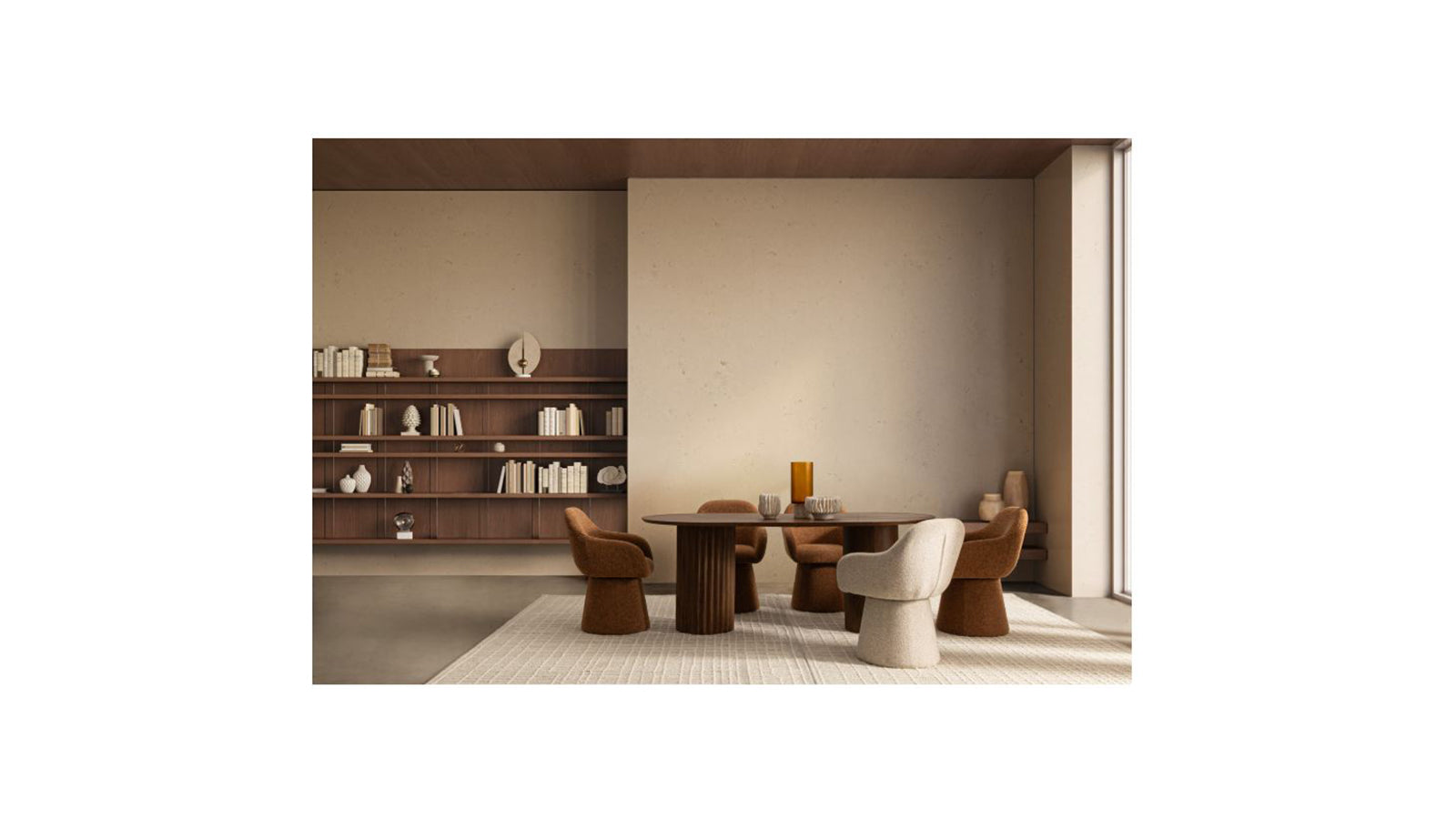Poltrona girevole antara beige
