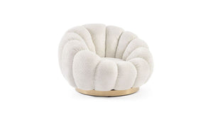 Poltrona girevole florel naturale
