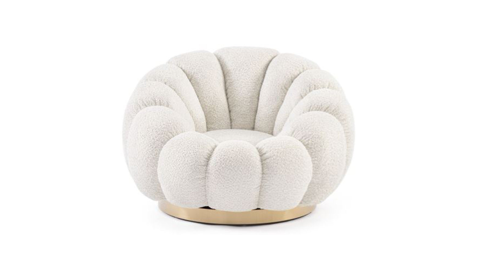 Poltrona girevole florel naturale