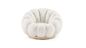 Poltrona girevole florel naturale