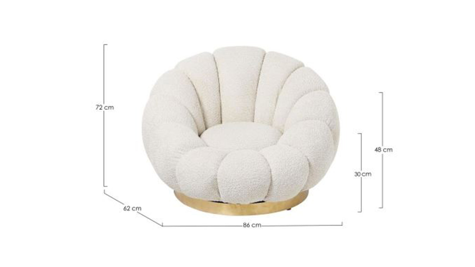 Poltrona girevole florel naturale