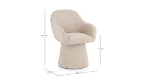 Poltrona girevole antara beige