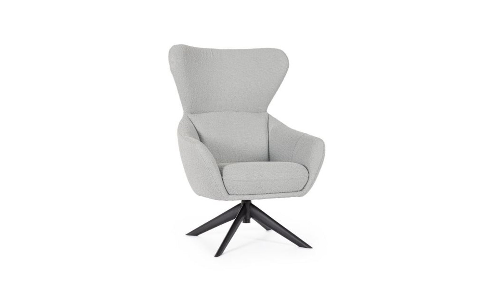 Poltrona girevole hailey grigio