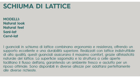 Schiuma di lattice natural feel
