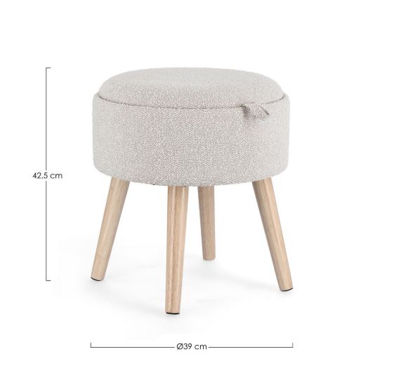 Sgabello contenitore zoya c-vass